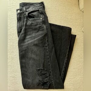 AMERICAN EAGLE distressed boyfriend jeans (0) (black)